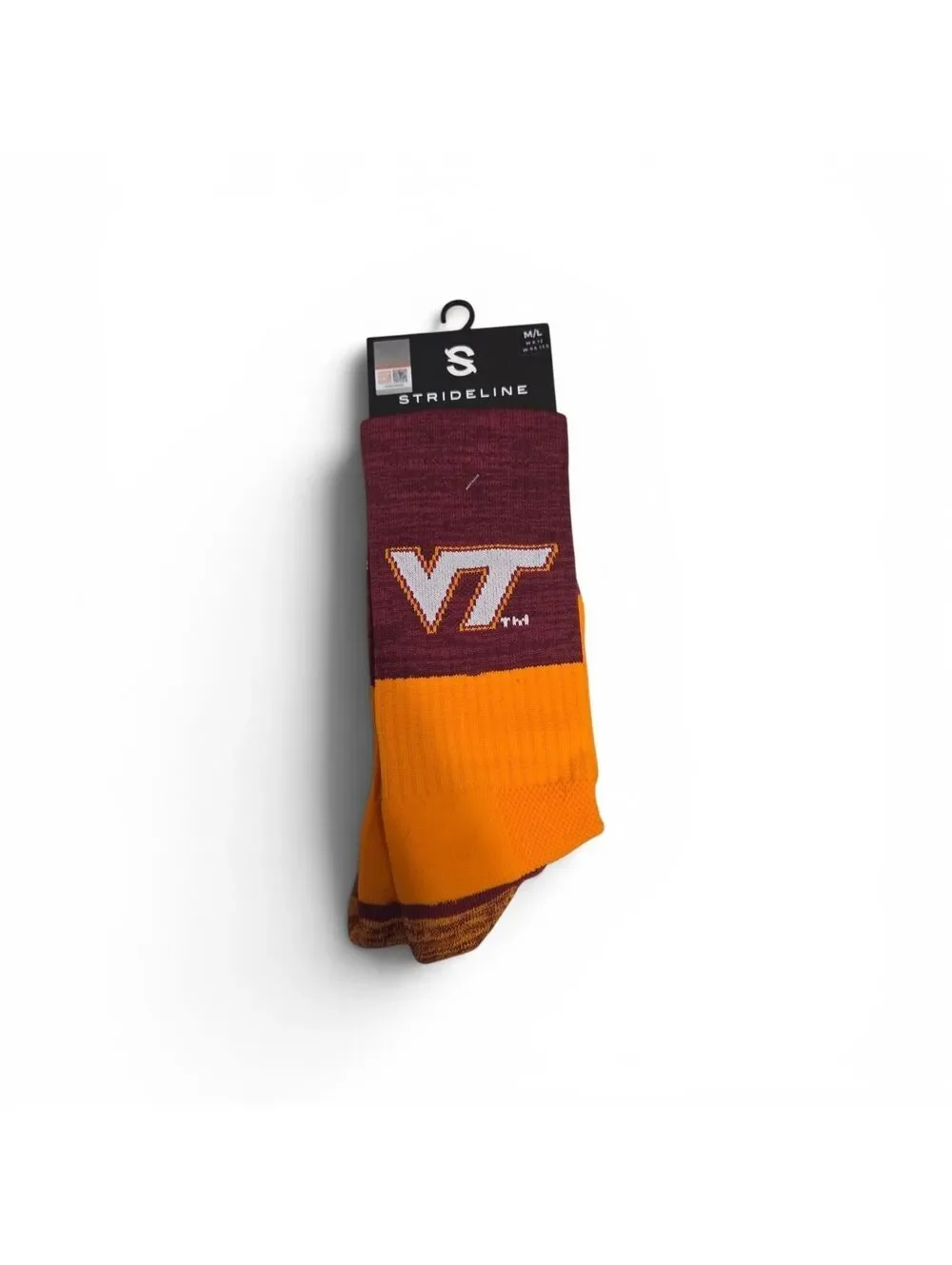 Strideline Virginia Tech Hokies Crew Socks M/L